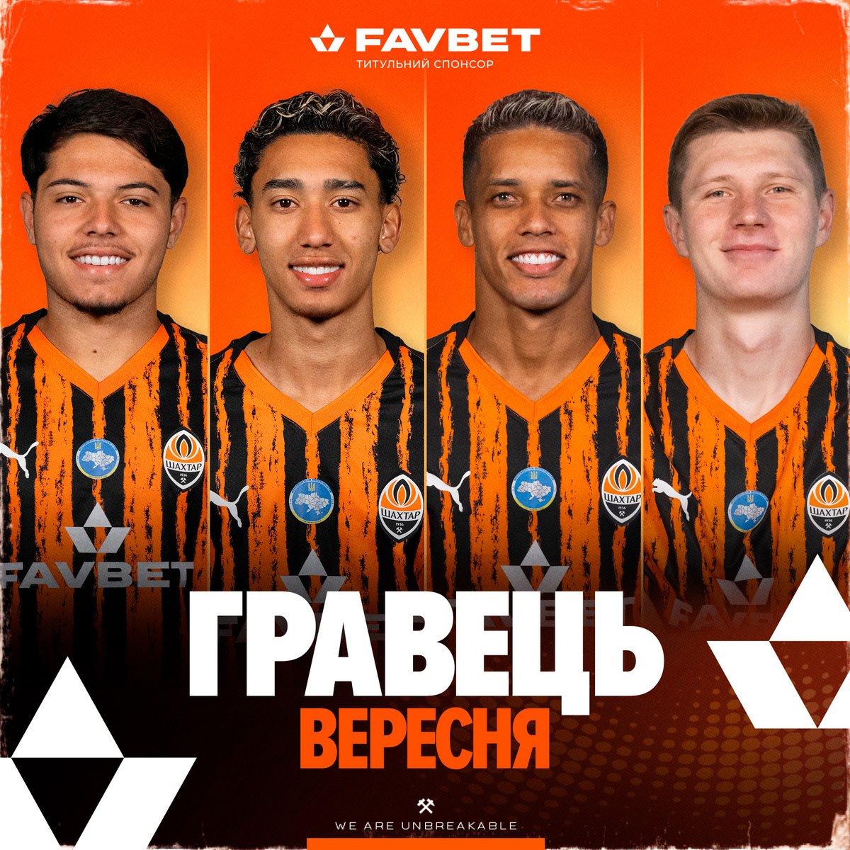 FCShakhtar's tweet photo. 🧡 Хто був найкращим гравцем «Шахтаря» у вересні? ⚒

🔝 Педріньйо, Ізакі, Бондаренко чи Мейрелліш? Обирайте гравця місяця в опитуванні в нашому Telegram-каналі ⬇️

https://t.co/fheGqkz8Pu https://t.co/NtDYxmRUHQ