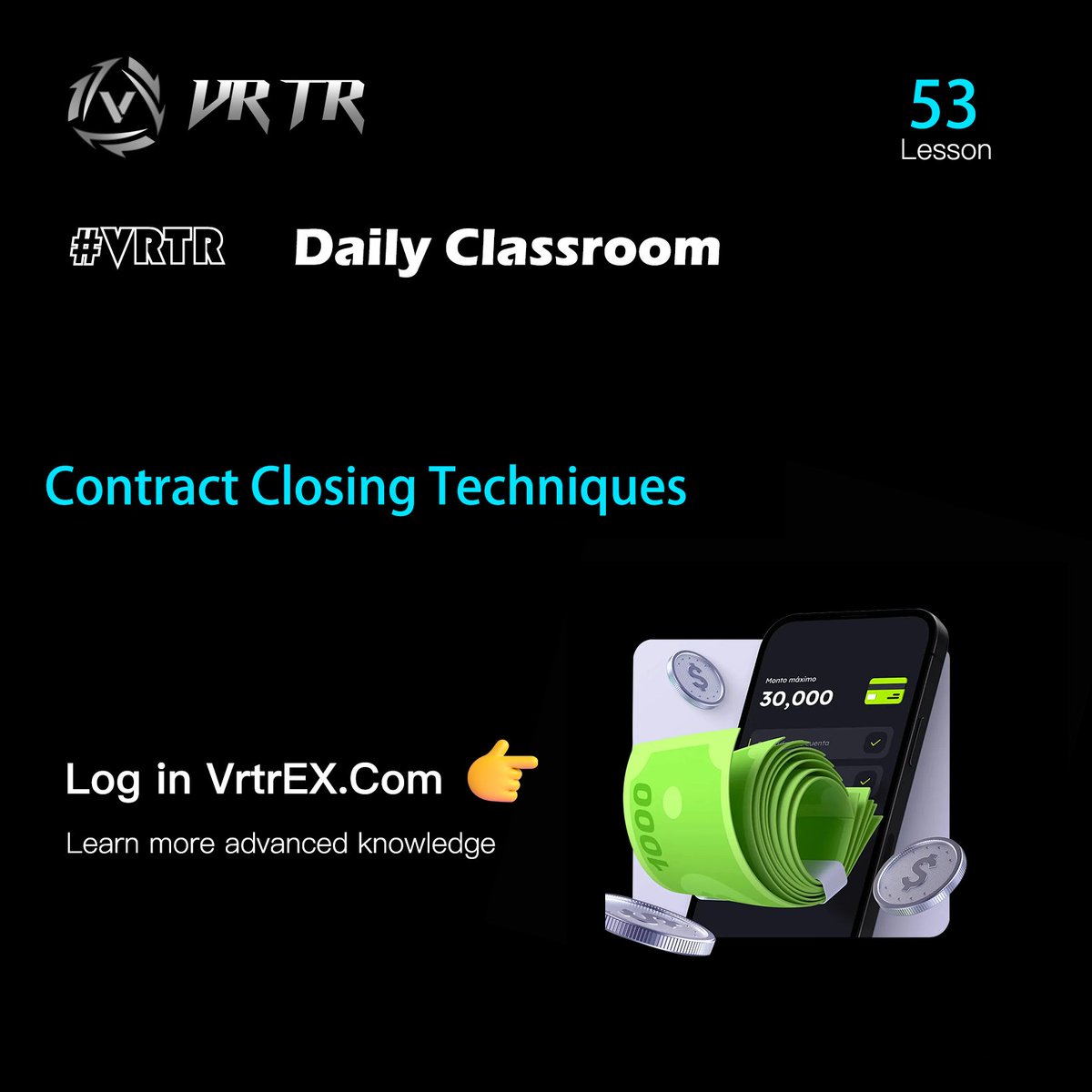 VrtrexCom's tweet image. #VrtrEX Daily Contract Knowledge Point (New Issue 53)
💡 Topic: Contract Closing Techniques
🔹 Plan Your Closing Points Ahead of Time
🔹 Increase Profits and Reduce Risk
#VrtrEX #ClosingTips #ContractTutorial