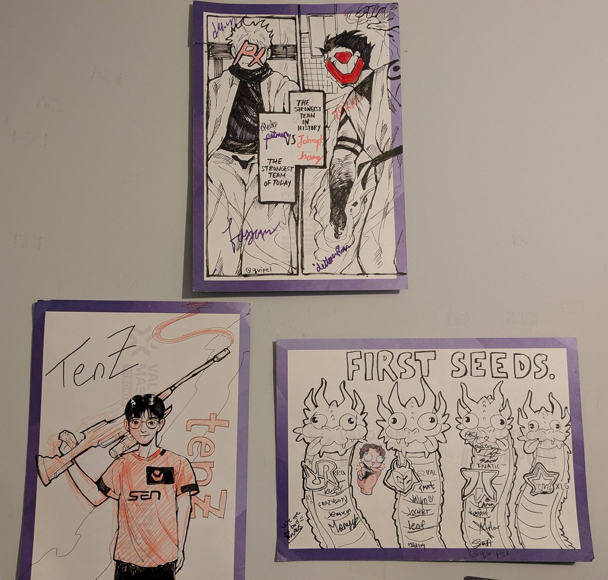 the posters                          the posters 
I show people                     I hide