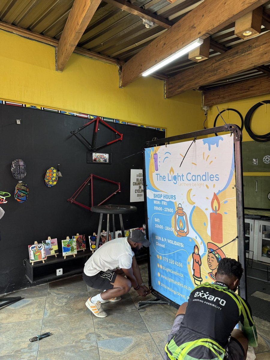 Mpumi_Mtintso's tweet photo. On the #BicycleBillboard side, we welcome @LightCandlesZA this month. Weather wise, it wasn’t great, but we continue advertising in October 🇿🇦 https://t.co/K3RMniHh61