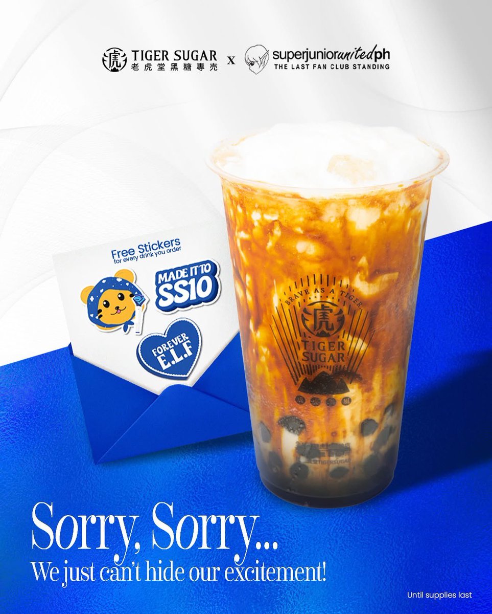 📢 A sweet surprise for E.L.Fs in celebration of #SS10inManila &amp; SJ’s 20th Anniversary from Tiger Sugar 🇵🇭💙 

Oct. 3 | SJ Fiesta: The Comeback 🪅
⏰ 12NN-8PM
📍 SM MOA Music Hall

Oct. 4 | SS10 in Manila 
⏰ 10AM-10PM
📍 Tiger Sugar SM Mall of Asia 

#BraveasaTiger #SJFIESTA25