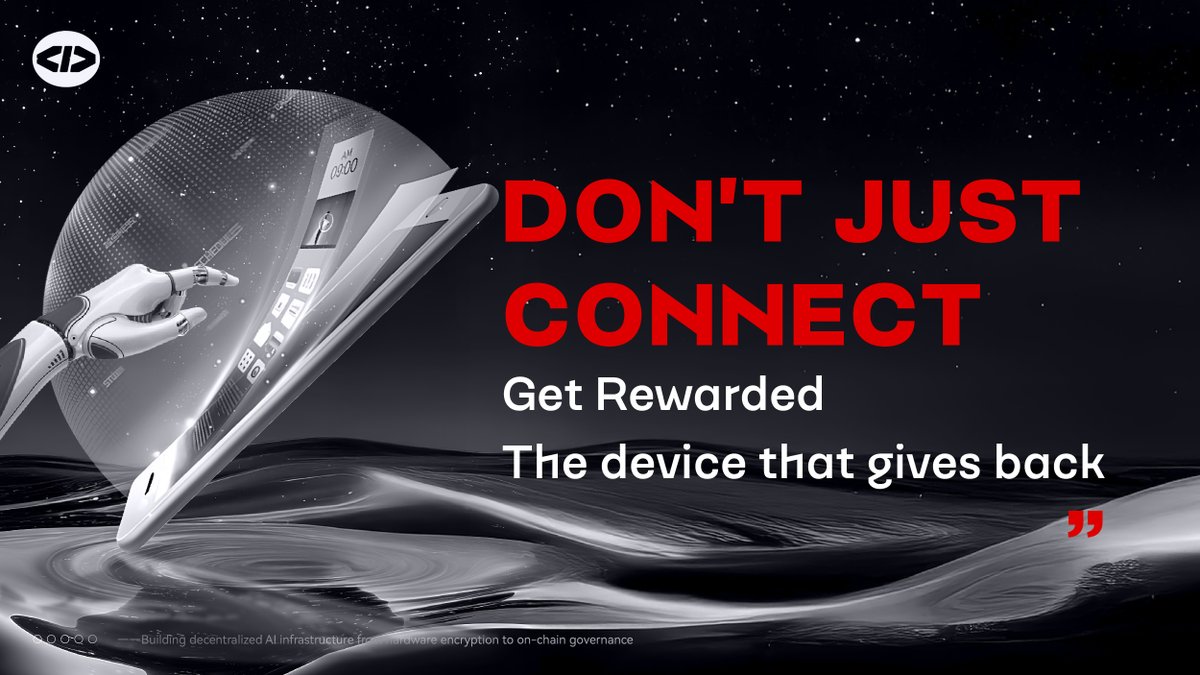 CosmicCipher_1's tweet image. The next bull run will be built on utility, not just hype.
The convergence of #AI and DePIN is creating foundational value.
The question is, will you watch it happen, or will you help build it??
Your phone is your ticket in.
#Crypto2025 #DePIN #Web3News