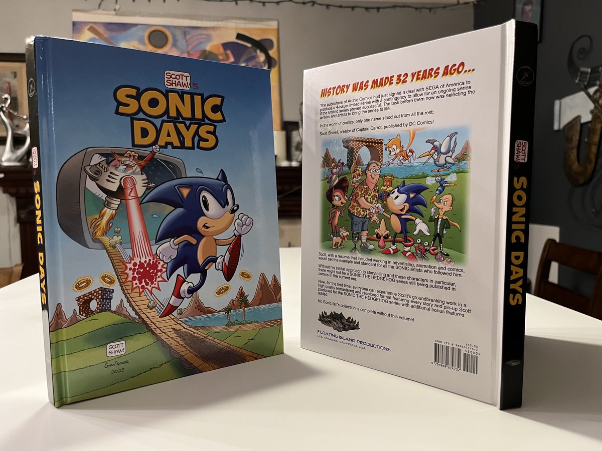 I just received my mockup copies of SCOTT SHAW!’S SONIC DAYS so I can ensure the cover print correctly. At this time, I’m also reviewing the book interiors with the printer so everything is in order.