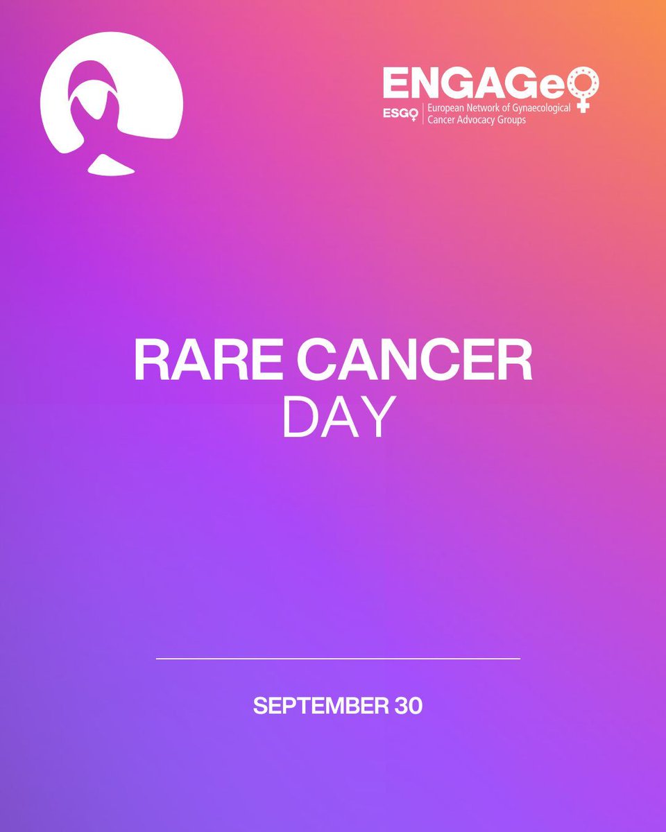 EngageEsgo's tweet image. September 30 is Rare Cancer Day. 💜

Among the gynaecological cancers, there are several rare types, including vaginal 💙 cancer, vulvar💜 cancer, and rare ovarian 🩵 and endometrial 🧡 carcinomas. Let’s all share our support for rare gynae cancer patients! Whatever your journey,…