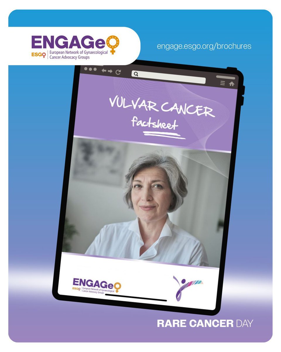 EngageEsgo's tweet image. September 30 is Rare Cancer Day. 💜

Among the gynaecological cancers, there are several rare types, including vaginal 💙 cancer, vulvar💜 cancer, and rare ovarian 🩵 and endometrial 🧡 carcinomas. Let’s all share our support for rare gynae cancer patients! Whatever your journey,…