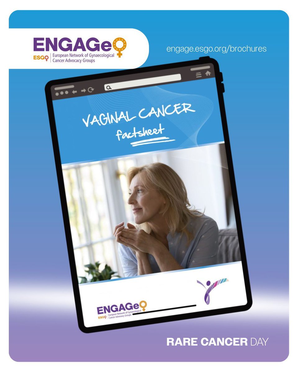 EngageEsgo's tweet image. September 30 is Rare Cancer Day. 💜

Among the gynaecological cancers, there are several rare types, including vaginal 💙 cancer, vulvar💜 cancer, and rare ovarian 🩵 and endometrial 🧡 carcinomas. Let’s all share our support for rare gynae cancer patients! Whatever your journey,…