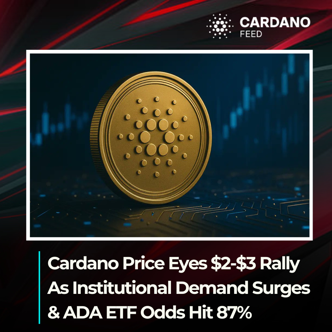 Cardano is on the move! Price targets are set for a thrilling $2 to $3 rally.  Why? Institutional demand is skyrocketing! Plus, the odds of an ADA ETF  have soared to a