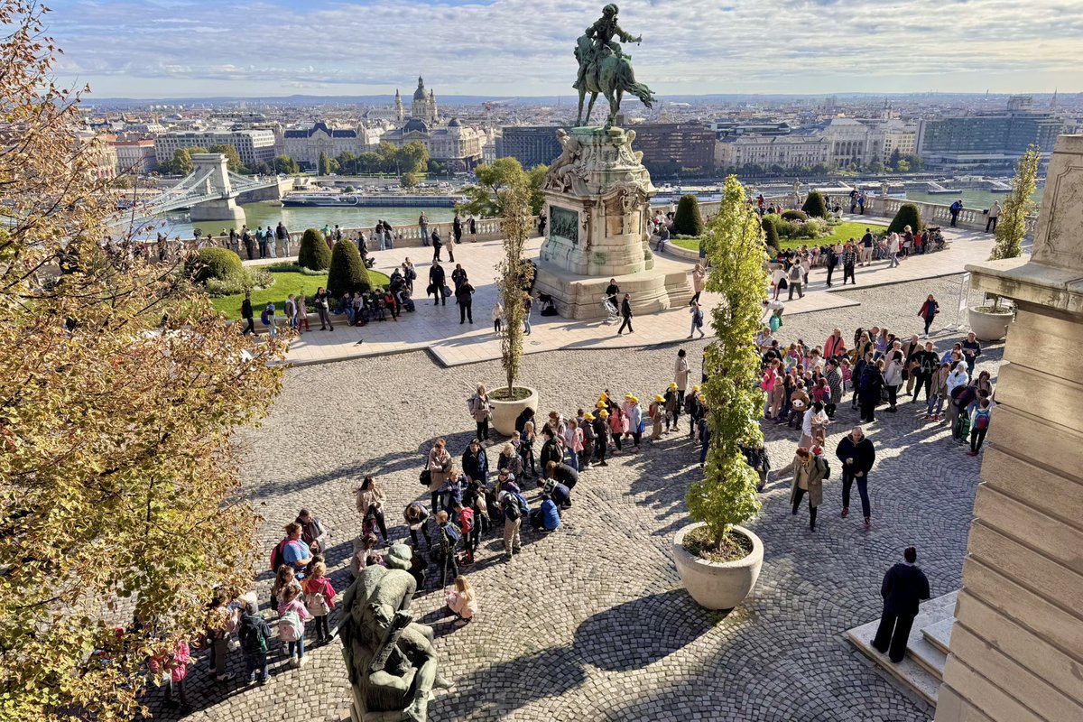 Extremely long line of chess enthusiasts waiting to get inside the building for the 2025 Global Chess Festival <a href="/ChessConnectsUs/">GlobalChessFestival</a> <a href="/GMJuditPolgar/">Judit Polgar</a>