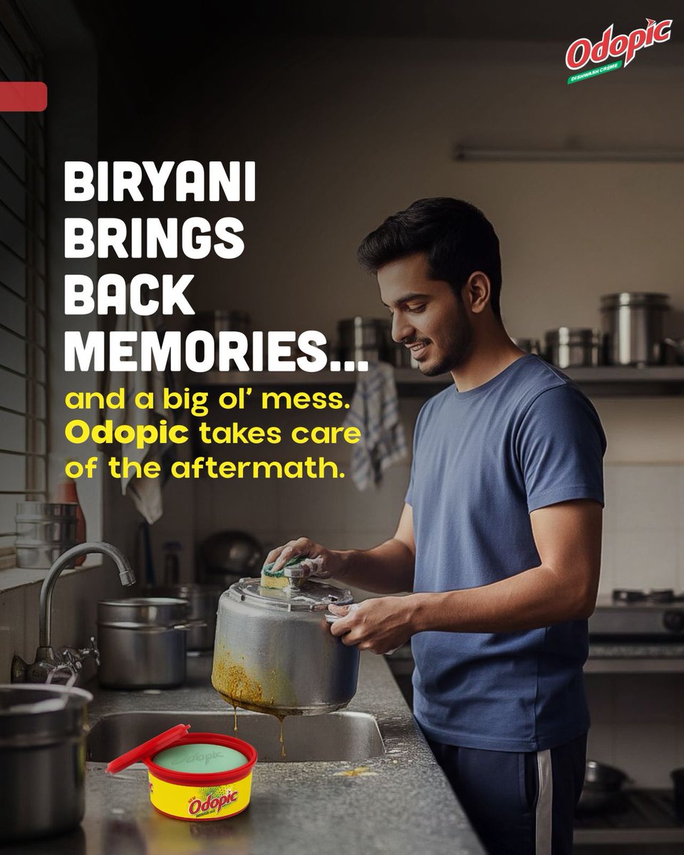 OdopicDishwash's tweet image. Some meals are worth the extra effort — the aroma of biryani, the laughter around the table, the memories it stirs. The mess that follows? That part doesn’t have to stay. With Odopic, every pot and plate comes back spotless, so all you carry forward are the memories. #Odopic