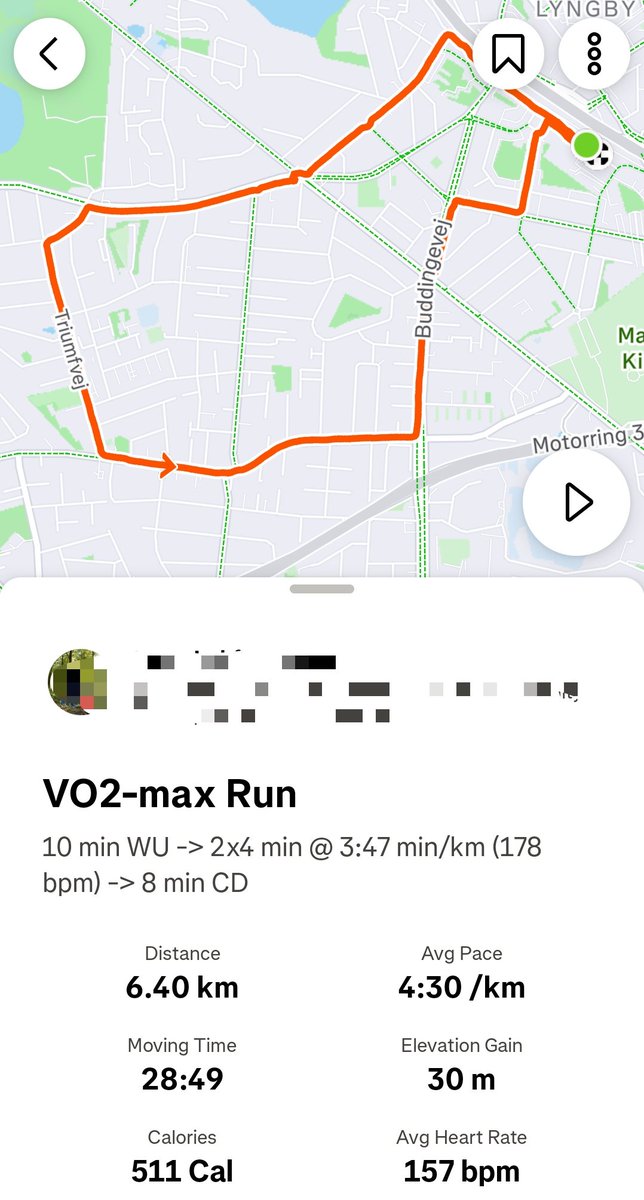 Fart på fordi det også skal til en gang imellem. Gode intervaller og stærke ben 😤
#TWrunDK