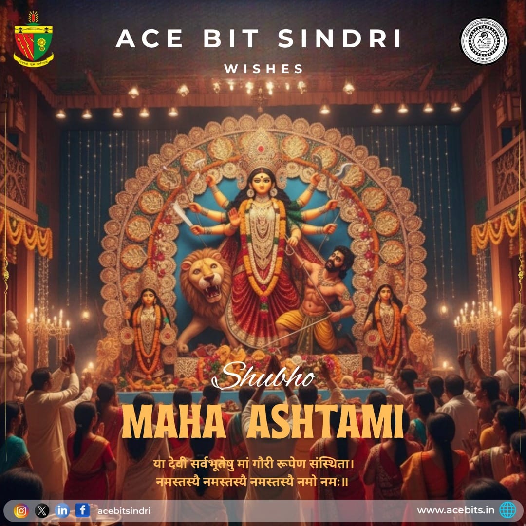 AceSindri's tweet photo. On Durga Ashtami, we worship Maa Mahagauri – the embodiment of purity, peace & strength. May her blessings guide us towards wisdom, harmony & joy.
Wishing you a blessed Durga Ashtami from all of us at ACE BITS.
Regards
#acebits
#bitsindri
#durgaashtami2025 https://t.co/8b3F0dwhoJ