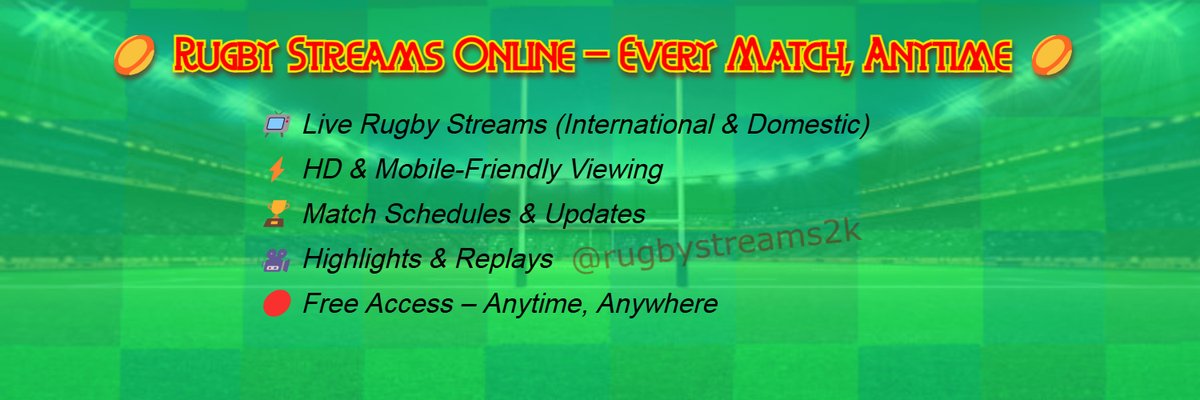 rugbystreams2k's tweet image. 📺 Live Rugby Streams (International)

⚡ HD &amp;amp; Mobile-Friendly Viewing

🏆 Match Schedules &amp;amp; Updates

🎥 Highlights &amp;amp; Replays

🔴 Free Access – Anytime, Anywhere