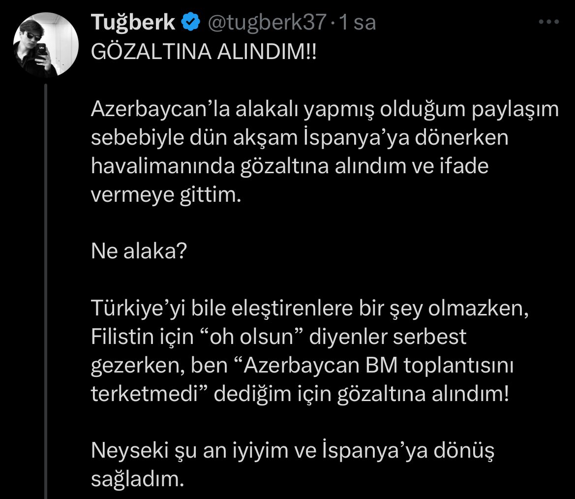 vaziyethaberr's tweet photo. Azerbaycan hakkında yalan haber yaparak iftira atan oç lakaplı sosyal medya kullanıcısı gözaltına alınıp sonra serbest bırakıldı. https://t.co/QyLzWE4XBx