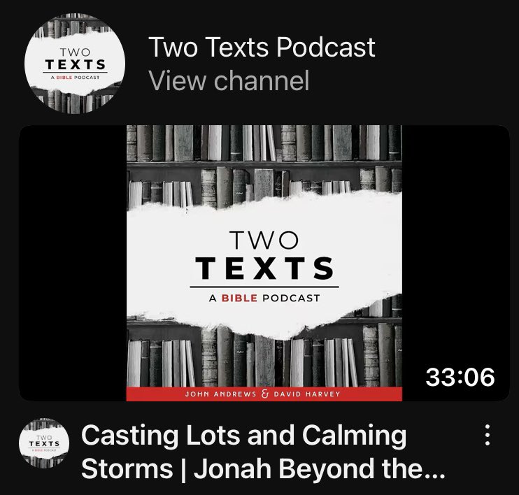 Episode 10 of our Jonah series is now live on podcast and YouTube… enjoy.