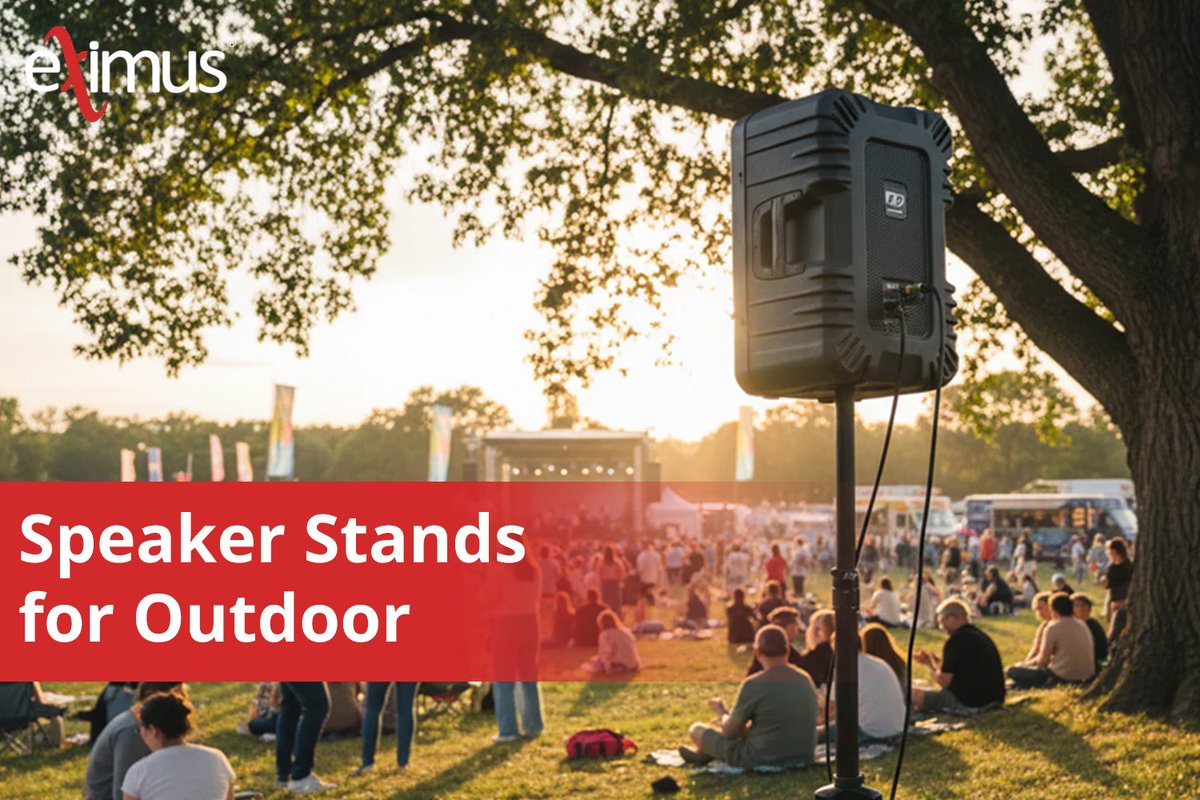 Eximus_stands's tweet image. Boost your outdoor vibe! 🎶 Discover how speaker stands enhance portability, stability &amp;amp; sound quality for any outdoor event. 

Learn more: buyeximus.com/blogs/news/por… 

#OutdoorAudio #SpeakerStands #Eximus