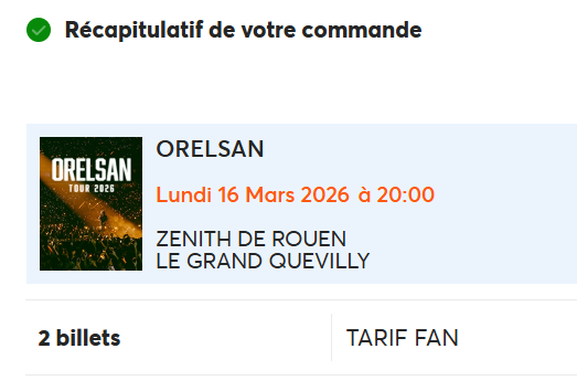 vdaubeuf's tweet photo. Enfin j'ai des places pour Orelsan. Ne lachez pas 🤞 https://t.co/kKlWjRNAhv
