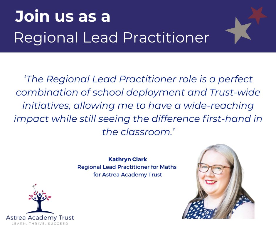 Astrea Academy Trust (@astreaacademies) on Twitter photo “The RLP role is the perfect mix: Trust-wide impact + classroom joy.” Join us as a Regional Lead Practitioner, teach, lead & collaborate to disrupt disadvantage. Apply now bit.ly/4mH7IMP “The RLP role is the perfect mix: Trust-wide impact + classroom joy.” Join us as a Regional Lead Practitioner, teach, lead & collaborate to disrupt disadvantage. Apply now bit.ly/4mH7IMP