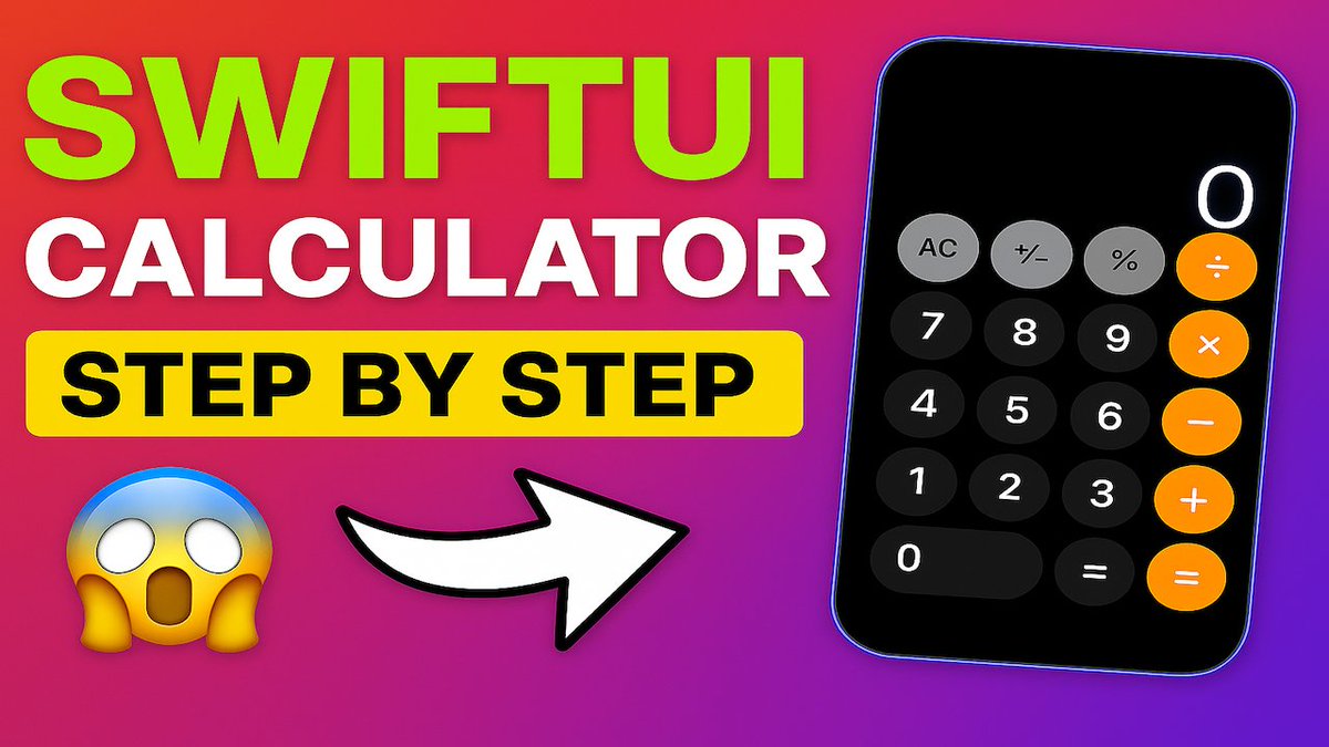 iOSInsights's tweet image. SwiftUI Calculator — No Boilerplate! 🤯
youtu.be/KSWTJCMjm5E