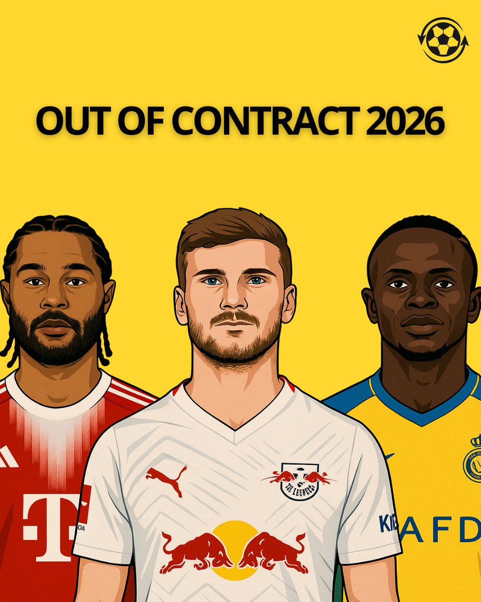 DeadlineDayLive's tweet photo. ✍️ List of wingers out of contract in 2026 and available on a free transfer:

🔸 Sadio Mané (Al-Nassr)
🔸 Serge Gnabry (Bayern Munich)
🔸 Timo Werner (RB Leipzig)
🔸 Adama Traoré (Fulham)
🔸 Emil Forsberg (New York Red Bulls)
🔸 Dušan Tadić (Al-Wahda)
🔸 Stephan El Shaarawy (AS Roma)
🔸 Lucas Moura (São Paulo)
🔸 Solly March (Brighton)
🔸 Harry Wilson (Fulham)
🔸 Everton (Flamengo)
🔸 Bertrand Traoré (Sunderland)

(Source: @Transfermarkt)