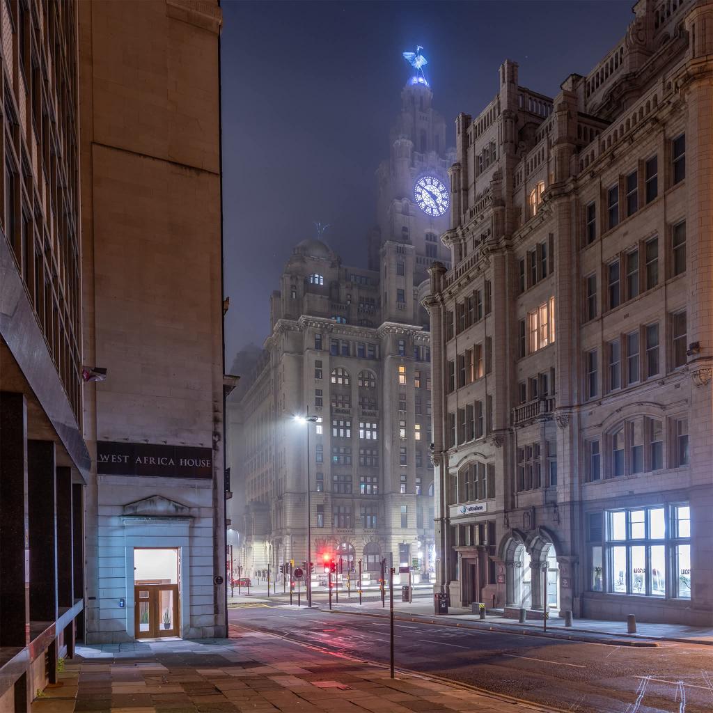 Good morning folks. View from the end of Water Street, Liverpool in the early morning.