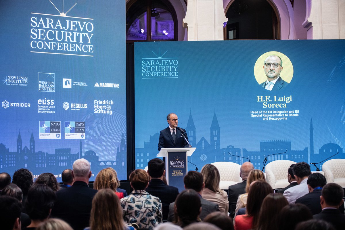 EU_ISS's tweet image. We were glad to be at the Sarajevo Security Conference, hosting a panel on #ForeignInterference in the #WesternBalkans. Experts discussed domestic enablers &amp;amp; external drivers, allies &amp;amp; adversaries and ways to strengthen resilience.