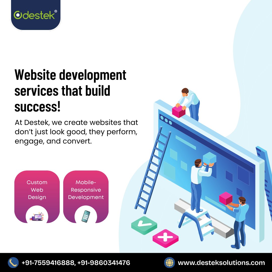 DestekInfo's tweet image. 🌐 Website development services that build success! 🚀

Let’s design your digital presence for growth! 💡
📞 Call: +91-7559416888 | +91-9860341476
🌍 Visit: desteksolutions.com
#WebsiteDevelopment #WebDesign #BusinessGrowth #DestekDigital #GrowWithDestek