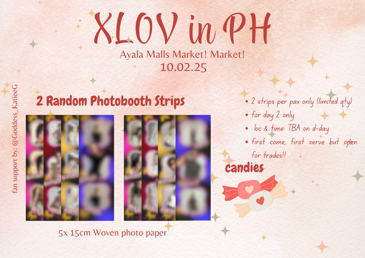 Goddess_KatieeG's tweet photo. Fan support for XLOV in MNL!!

loc &amp;time: tba on d-day.

See you sa Day 2!✨
(note: pls manage ur expectations, its not perfect 🥹)

#XLOVinManila #XLOV1stMallTour https://t.co/mSHUvHiend