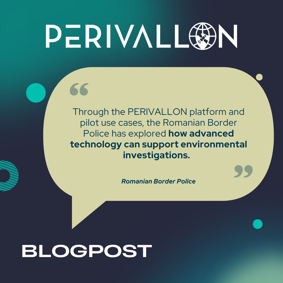 🛰️ How can UAVs, satellites &amp; AI help stop cross-border environmental crime?

In our latest blog, partners from Romanian Border Police show how PERIVALLON strengthens border security in the fight against illegal waste &amp; environmental threats.

👉Read more: perivallon-he.eu/perivallon-saf…