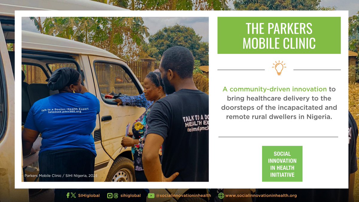 Parkers Mobile Clinic delivers essential care to underserved communities in southeast Nigeria, bridging gaps and improving health outcomes.

📖 Case study: socialinnovationinhealth.org/case-studies/p…

#SocialInnovation #PartnerForHealth