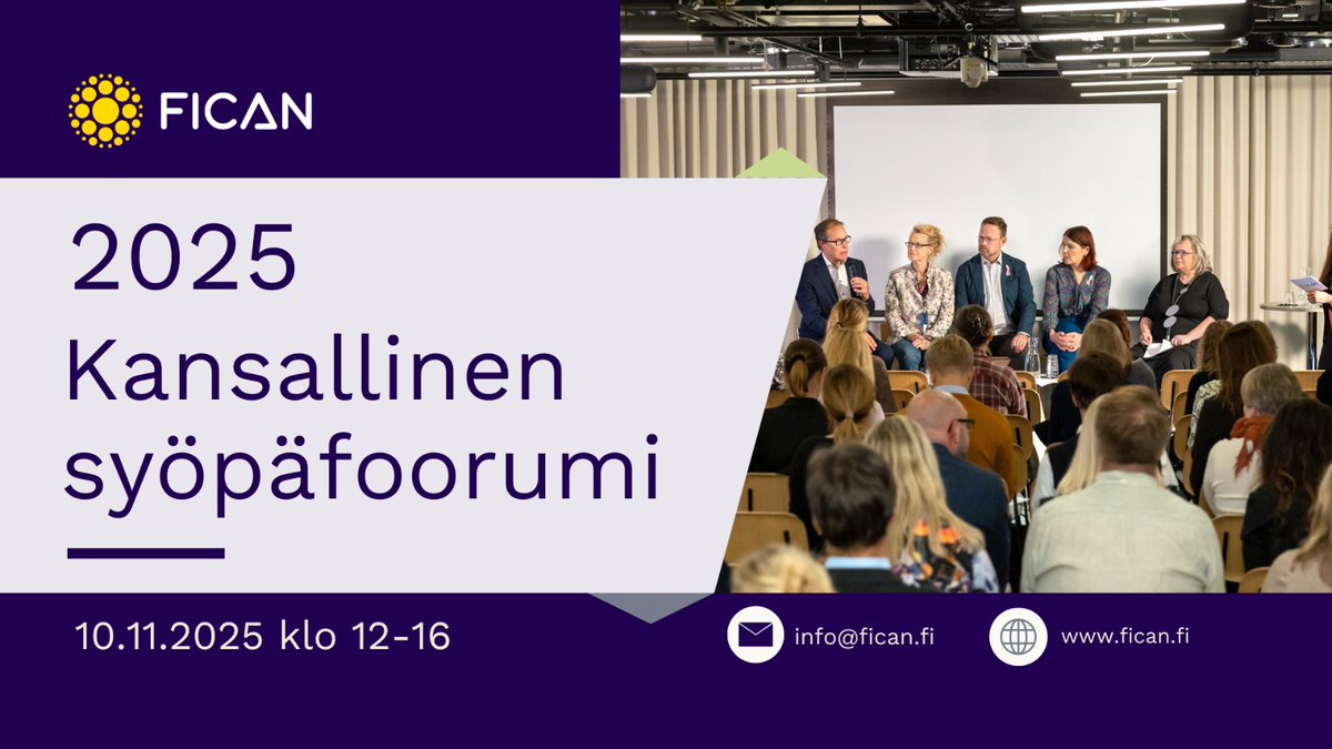 Tervetuloa Kansalliseen syöpäfoorumiin ma 10.11. klo 12-16 (hybriditilaisuus)! 

Aiheina ajankohtainen #syöpästrategia, <a href="/EuropeanCancer/">European Cancer Organisation</a> Suomen maaraportti sekä kansallinen yhteistyö syöpästrategian toimeenpanossa.

Lisätietoja ja linkki ilmoittautumiseen: fican.fi/tapahtumat/kan…