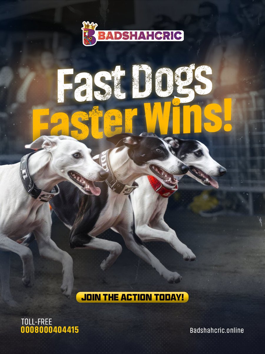 Badshahcric_net's tweet image. 🐕💨 Fast dogs, faster wins — the thrill starts the moment they hit the track. Join the action today!

📲 Ezy &amp;amp; Qu!k Reg!streshn
💸 Get Up2 15% Re@l Ca$h B0nnuuz
🕒 24/7 Custmr Supp0rt
💸 F@st Withdr@waal

#badshahcric #FastDogs #RaceDayThrills #JoinTheAction