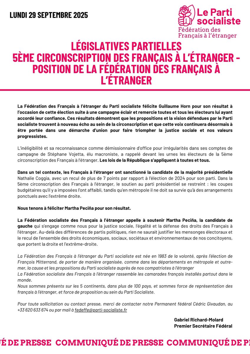 Socialistes Français•es à l'étranger tweet media