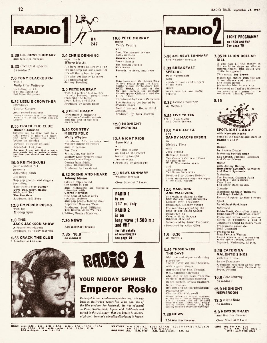 Paul Rowley (@paulrowleyradio) on Twitter photo Happy 58th birthday to Radio 1 which came on air on September 30, 1967, 6 weeks after the Government outlawed the pirates. As a schoolboy I thought the corporation was rather astute in hiring the best offshore DJs such as Tony Blackburn, Kenny Everett  + Keith Skues at its launch Happy 58th birthday to Radio 1 which came on air on September 30, 1967, 6 weeks after the Government outlawed the pirates. As a schoolboy I thought the corporation was rather astute in hiring the best offshore DJs such as Tony Blackburn, Kenny Everett  + Keith Skues at its launch