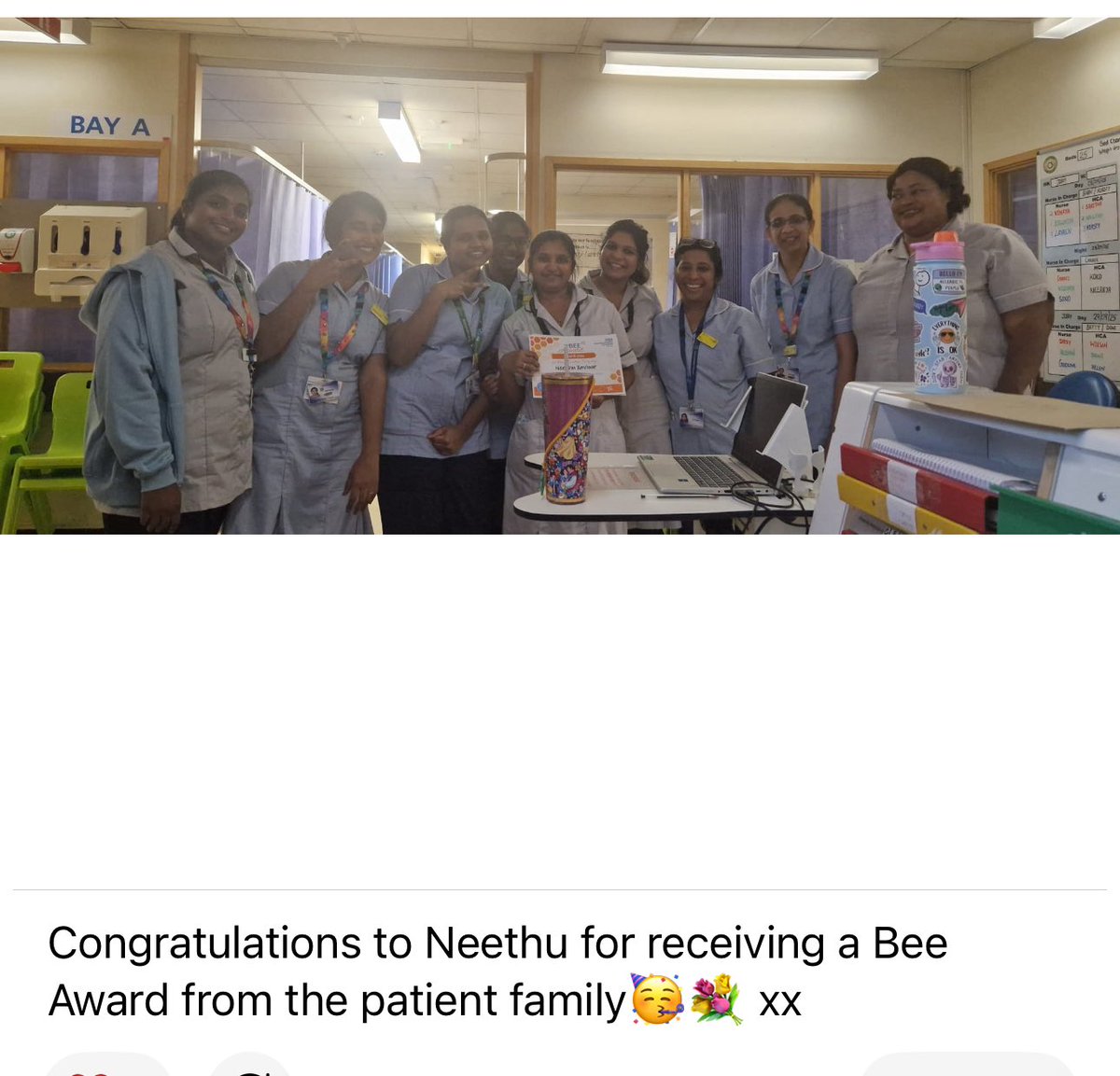 GhWard29's tweet photo. Well done Neethu on your Bee award 
It’s so nice to be appreciated 🤩 https://t.co/gmlCd3nB8I