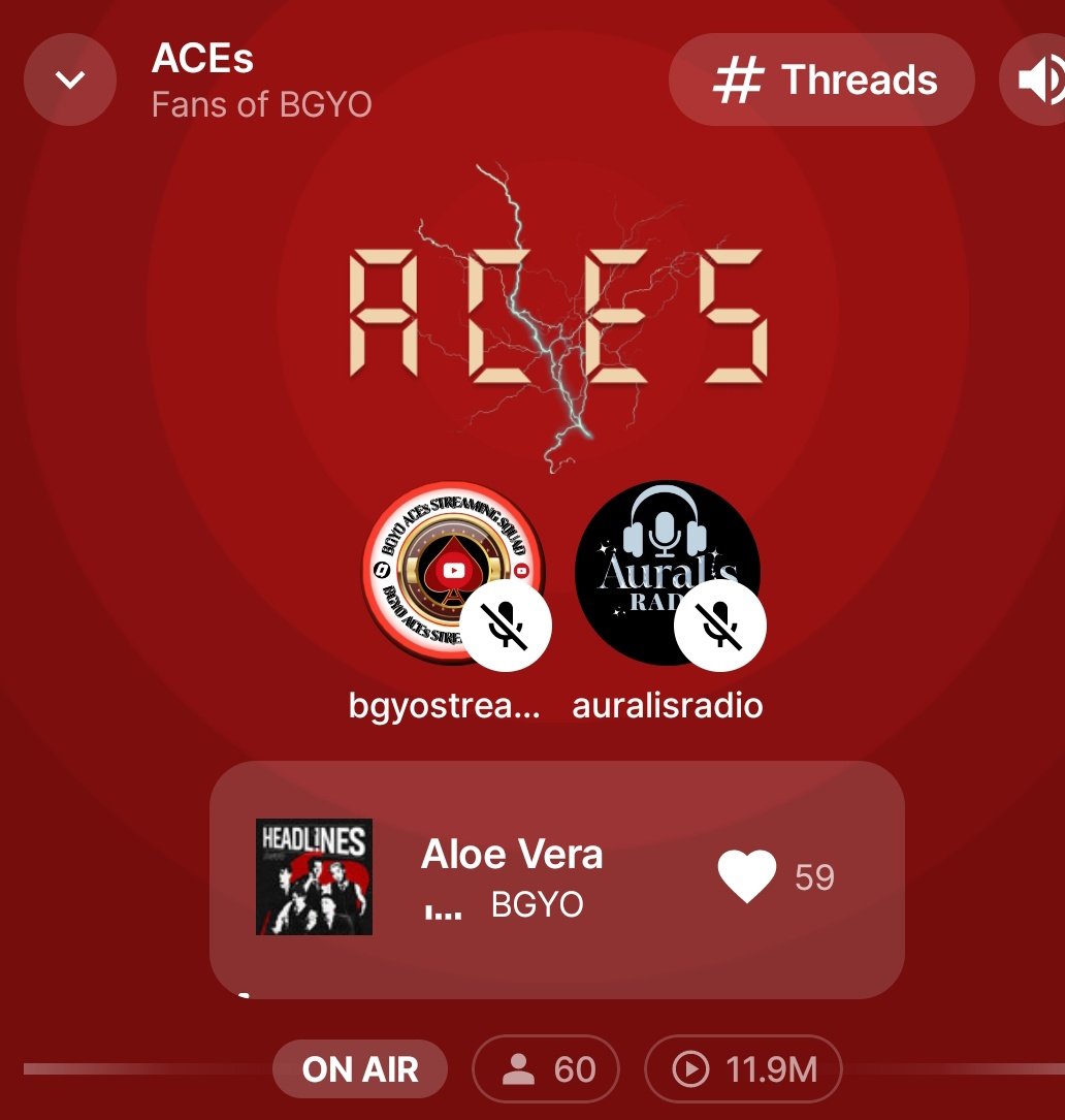 On air now with <a href="/AuralisRadio/">Auralis Radio</a> 

Come stream with us ACEs and Auralis!
📻: stationhead.com/c/aces

#สมาร์ทบูม #SmartBoom #Auralis
#BGYO #BGYO_HeadlinesEP #BGYO_DanceWithMe