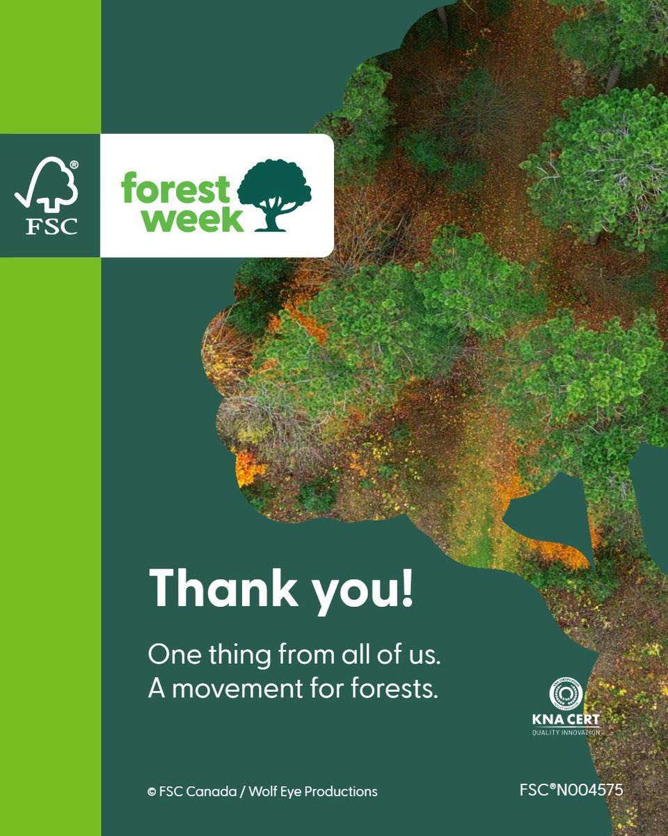 Kna_cert's tweet image. 💚 Cảm ơn bạn đã hưởng ứng Tuần lễ FSC Forest Week!

Dù bạn hay tổ chức của bạn đã hưởng ứng theo cách nào, tất cả đều tạo nên sự khác biệt. 🌳

👉 Vậy một hành động của bạn vì rừng là gì?

🔗 fsc.org/forestweek
#FSCForestWeek @FSC_IC
