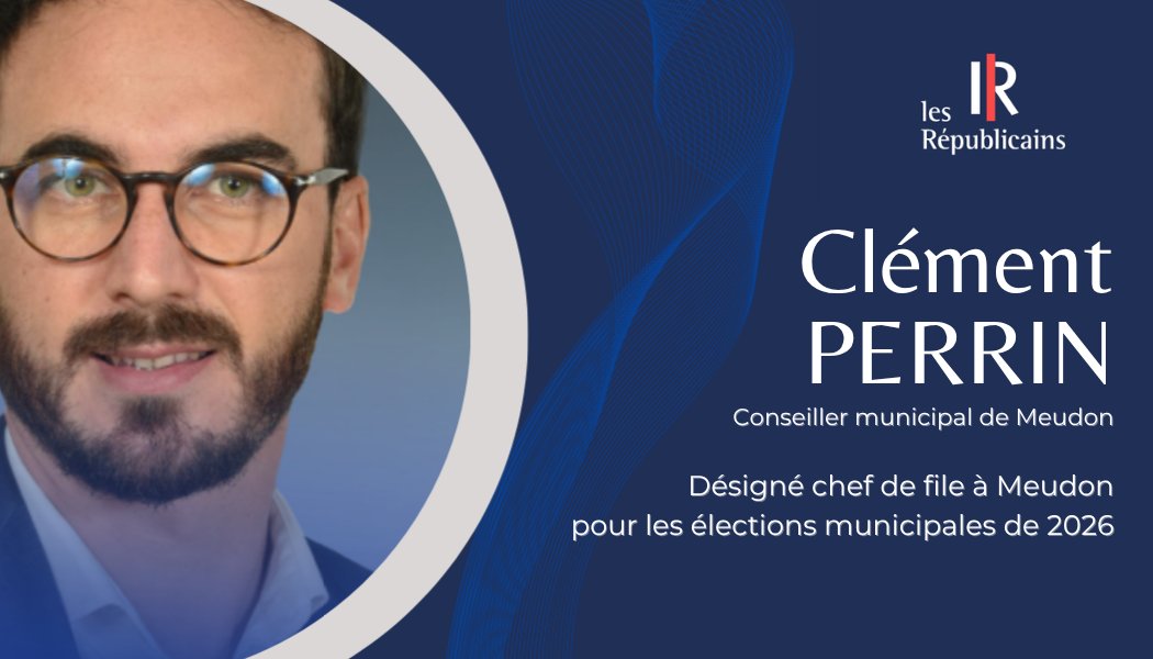 Le 23 septembre, la Commission Nationale d'Investiture
<a href="/lesRepublicains/">les Républicains</a>, présidée par <a href="/AnnieGenevard/">Annie Genevard</a>, a désigné <a href="/CPerrinMeudon/">Clément Perrin</a> comme chef de file en vue des #élections #Municipales2026 à #meudon