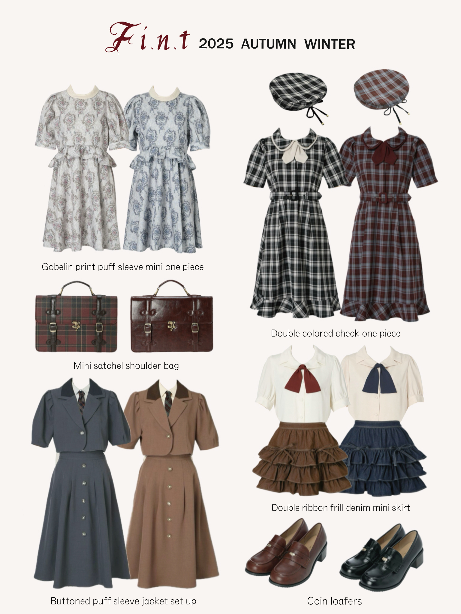 Fi.n.t ・ an another angelus ▶︎ 12点セット □カリグラフィーロゴ刺繍日傘/an another angelus [49BB12a001