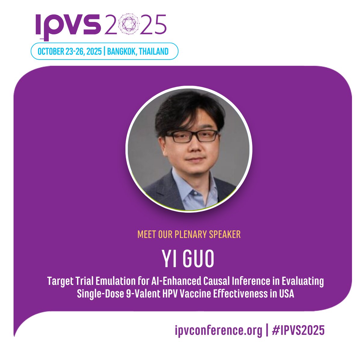 IPVSociety's tweet image. Plenary 4 at #IPVS2025 dives into AI &amp;amp; real-world data in HPV research.
Hear from Jiang Bian, Jens Kleesiek &amp;amp; Yi Guo, then join the panel discussion.
👉 bit.ly/4n8uHl5
 #HPVResearch #GlobalHealth