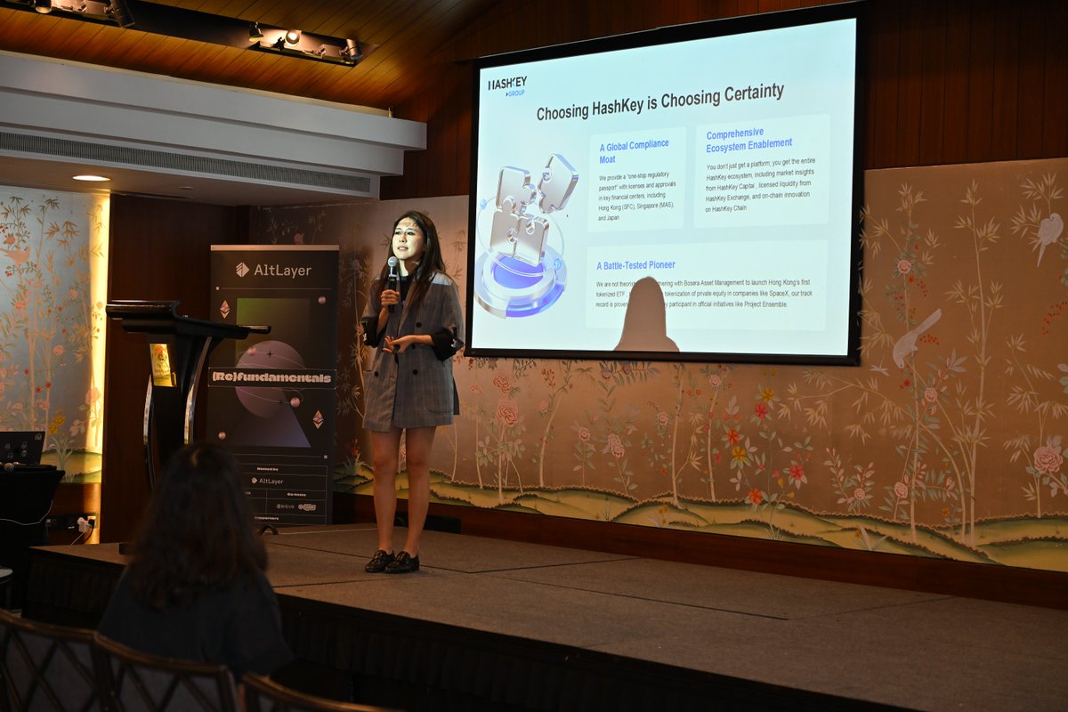 alt_layer's tweet image. .@kkathychu from @HSKChain on working with institutions and HashKey as the gateway to get them onchain.