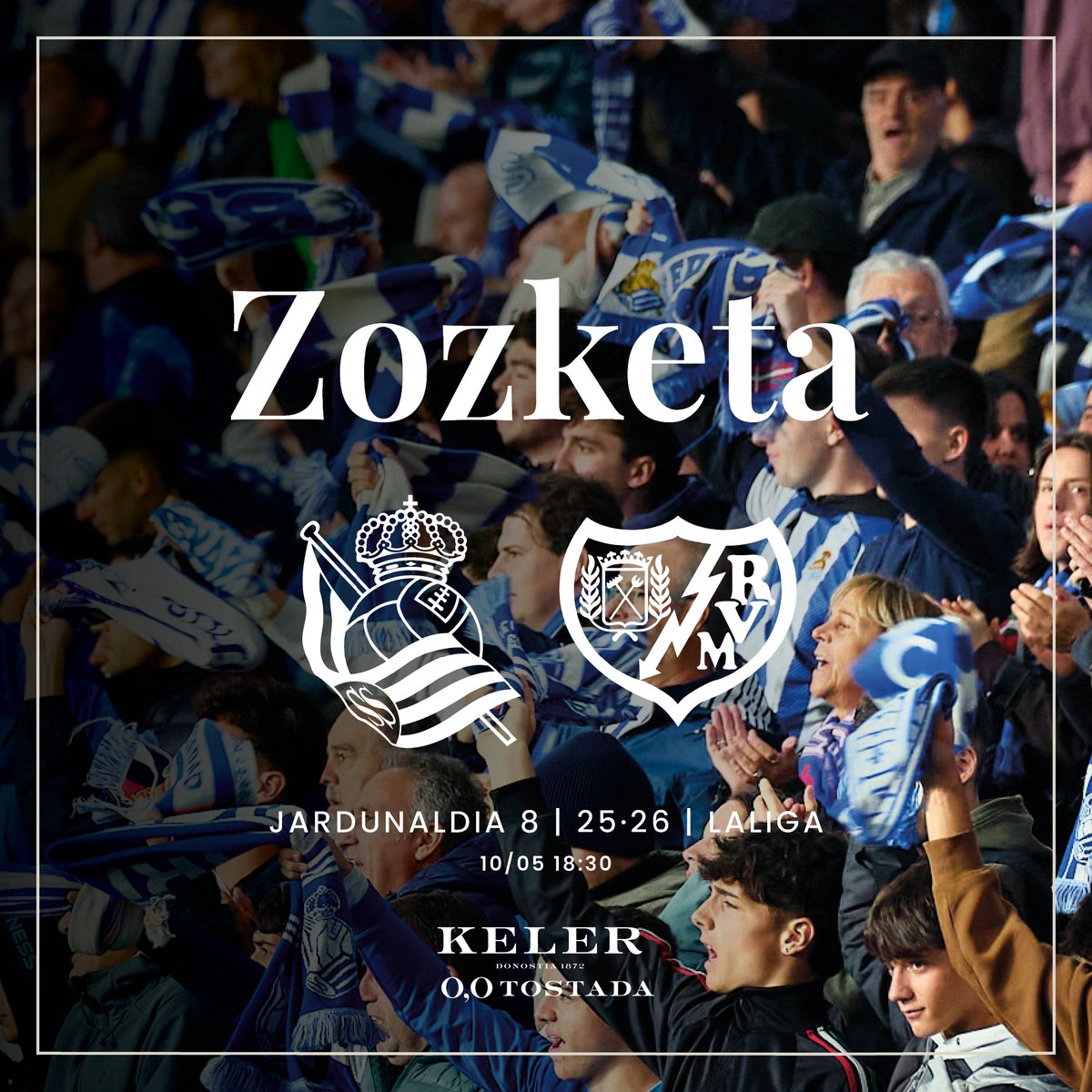 RealSociedad's tweet photo. 💥 𝗦𝗢𝗥𝗧𝗘𝗢 💥

Sorteamos DOS ENTRADAS para el partido ante el Rayo Vallecano (5 de octubre, 18:30) entre quienes hagáis RT a este tuit.

#RealSociedadRayo