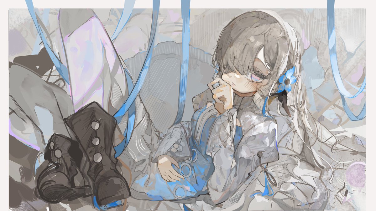 Asamineru's tweet photo. 🩵 #ヰ世界情緒美術部 https://t.co/UKYmzlLo1j