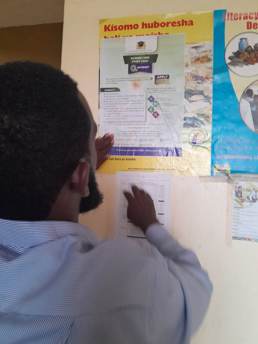 ELIMISHA TRUST - KENYA (@aedt_interact) on Twitter photo #IkointerestfreestudyLoanKE
We have also been able to stick posters on the notice boards to create more awareness about the AEDT'S education financial Aid.
<a href="/abdallaumar1/">abdalla umar</a> #IkointerestfreestudyLoanKE
We have also been able to stick posters on the notice boards to create more awareness about the AEDT'S education financial Aid.
<a href="/abdallaumar1/">abdalla umar</a>