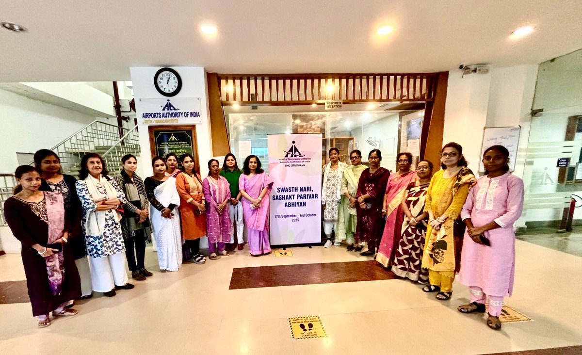 aairhqer's tweet image. Under Swasth Nari Shashakt Parivar Abhiyaan, a POSH awareness session was led by RED-ER Smt. Nivedita Dubey at RHQ-ER, reinforcing AAI’s commitment to a safe, secure &amp;amp; inclusive workplace for women. 
#POSH #WomenEmpowerment #SafeWorkplace #AAI
@AAI_Official @MoCA_GoI