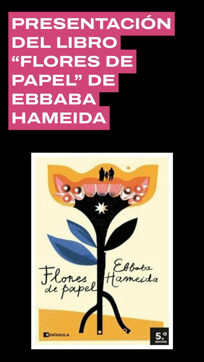 🔊10 octubre. 19.30 h. <a href="/Ebbaba_H/">Ebbaba Hameida ابابة</a> presenta “Flores de papel” en <a href="/CICUS_/">CICUS</a>  Sevilla. Reserva entrada (aforo limitado)👉🏼 entradium.com/events/present… ¡No te lo pierdas! 💜🥰🇪🇭