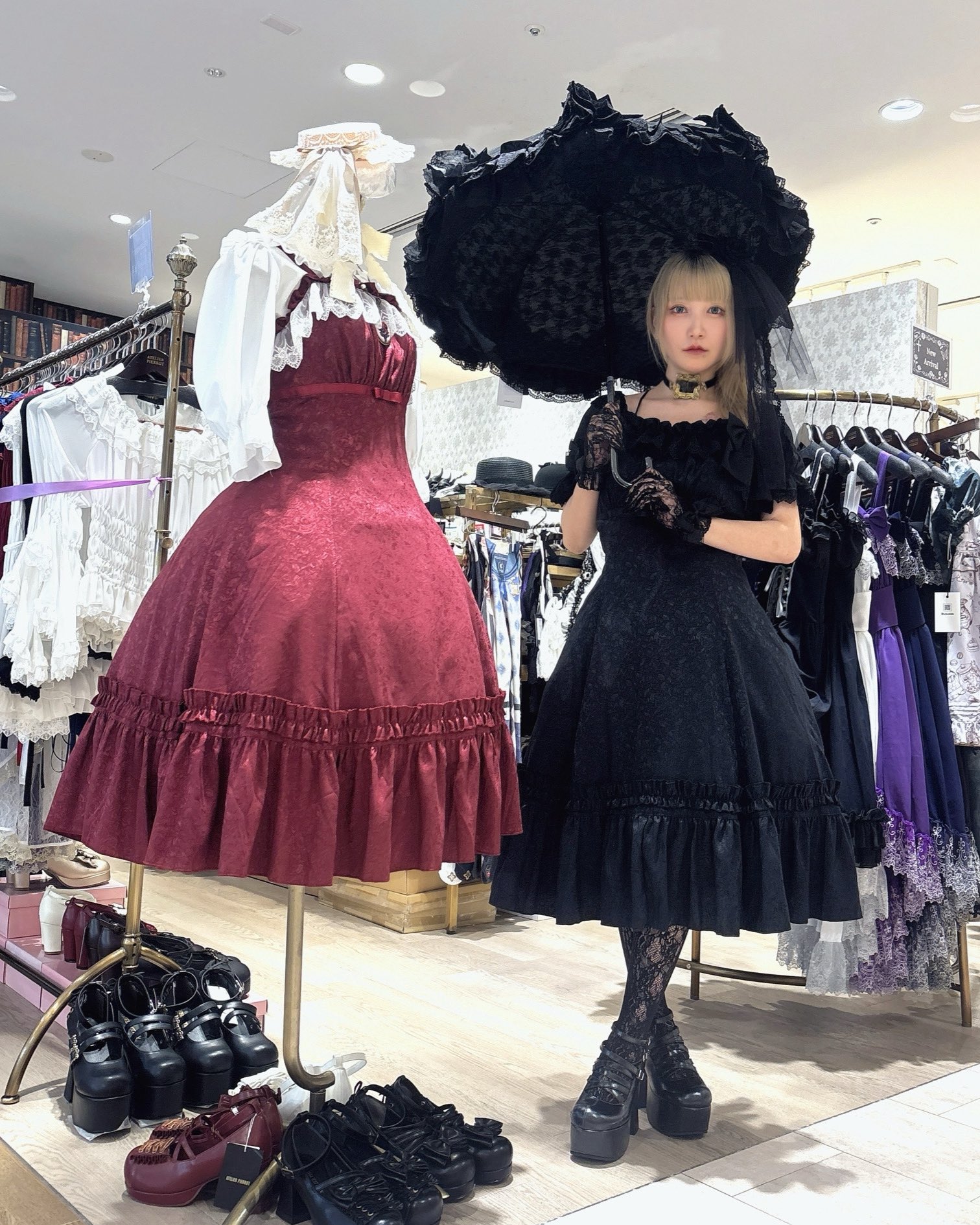 や*や様 ATELIER-PIERROT ジャンスカ ワインレッド ATELIER PIERROT - 🌹おすすめアイテム紹介🌹﻿ ﻿ 【Vallée lys