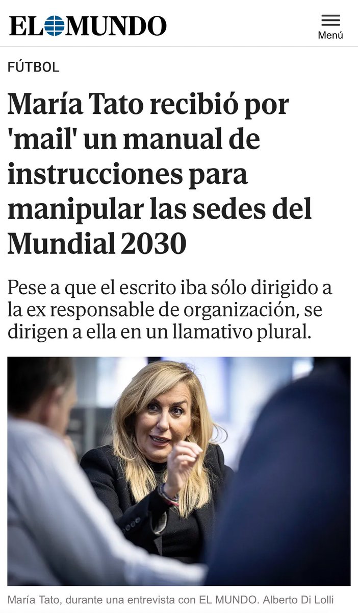 DoloresCrottal's tweet image. ⏰ Tic tac

Y mantengo lo mismo que he dicho desde que se supo que Vigo no sería sede: Me la suda el Mundial. Lo que no me la suda es que millones y millones de DINERO PÚBLICO pudieran ser destinados a una ciudad u otra en base a caprichos políticos disfrazados de “puntuaciones…