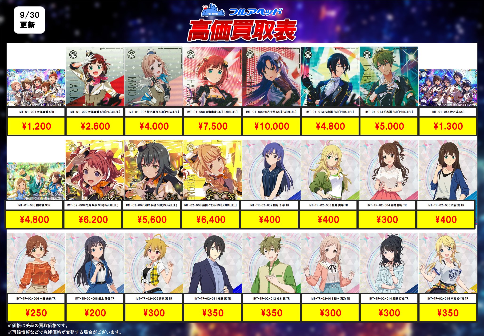 ツアマス　まとめ売り アイドルマスターツアーズ