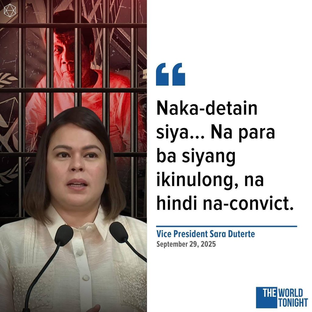 nabunturanguy's tweet photo. Inday, remember ex-Senator Leila De Lima? Ipinakulong ng ama mo dahil sa mga char-char na kaso, kasi naghiganti dahil naimbestigahan ni Manay Leila ang mga EJK ng tatay mo sa Davao. Ngayon, ang tatay mo NAKULONG dahil may kaso siya sa ICC dahil sa mga EJK na yan.  WAG KA NGANG MAGTANGA-TANGAHAN dahil ang mga DDS paniwalang-paniwala sa DRAMA at KATANGAHAN mo.