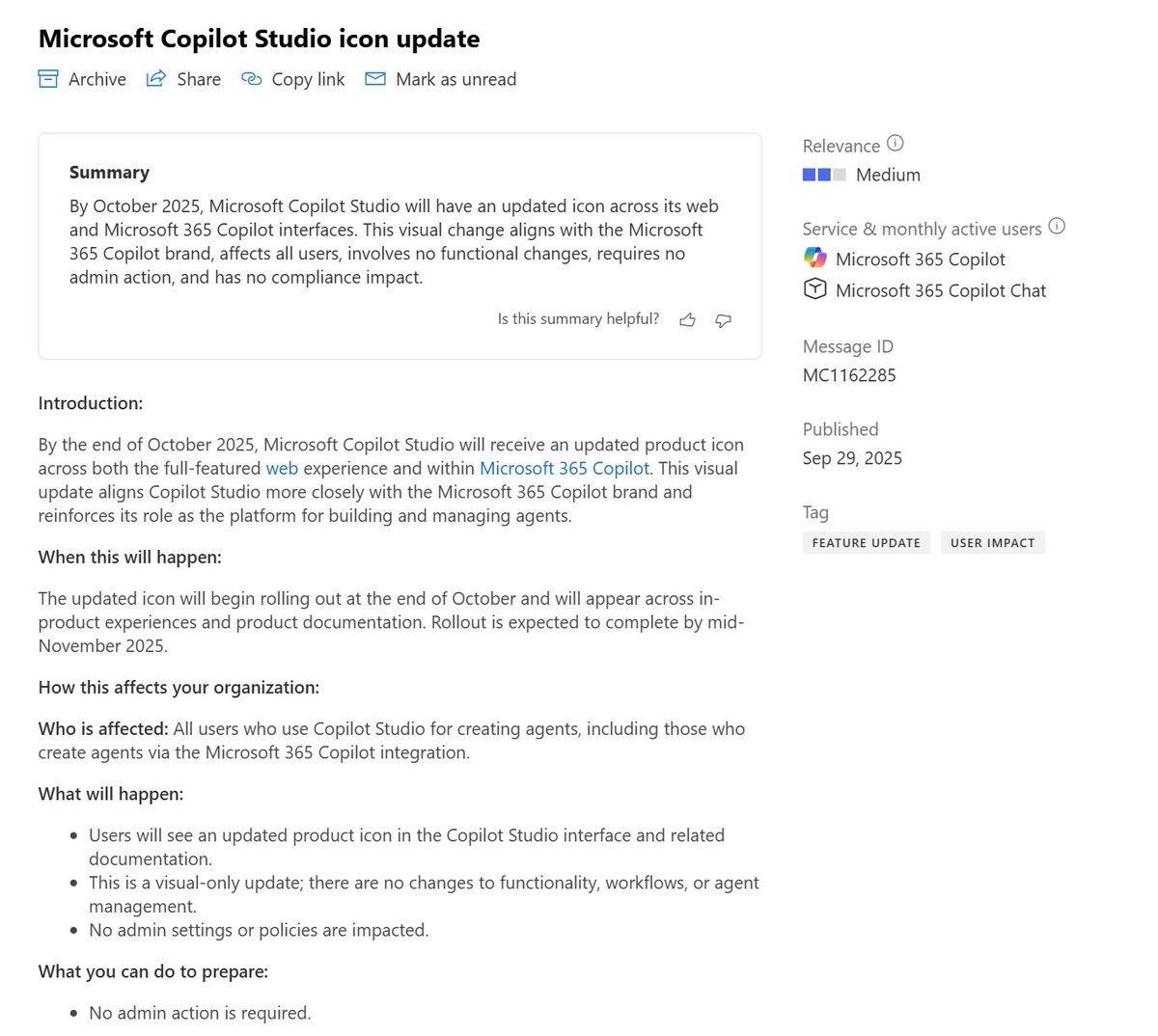 marco_r_73's tweet image. 🤣 🤣 🤣 🤣 🤣 🤣 🤣 🤣 🤣 🤣 🤣 🤣 🤣

I love this type of updates....

Microsoft Copilot Studio icon update:

Message ID: MC1162285

#CopilotStudio #Copilot #AI #PowerPlatform #Microsoft365